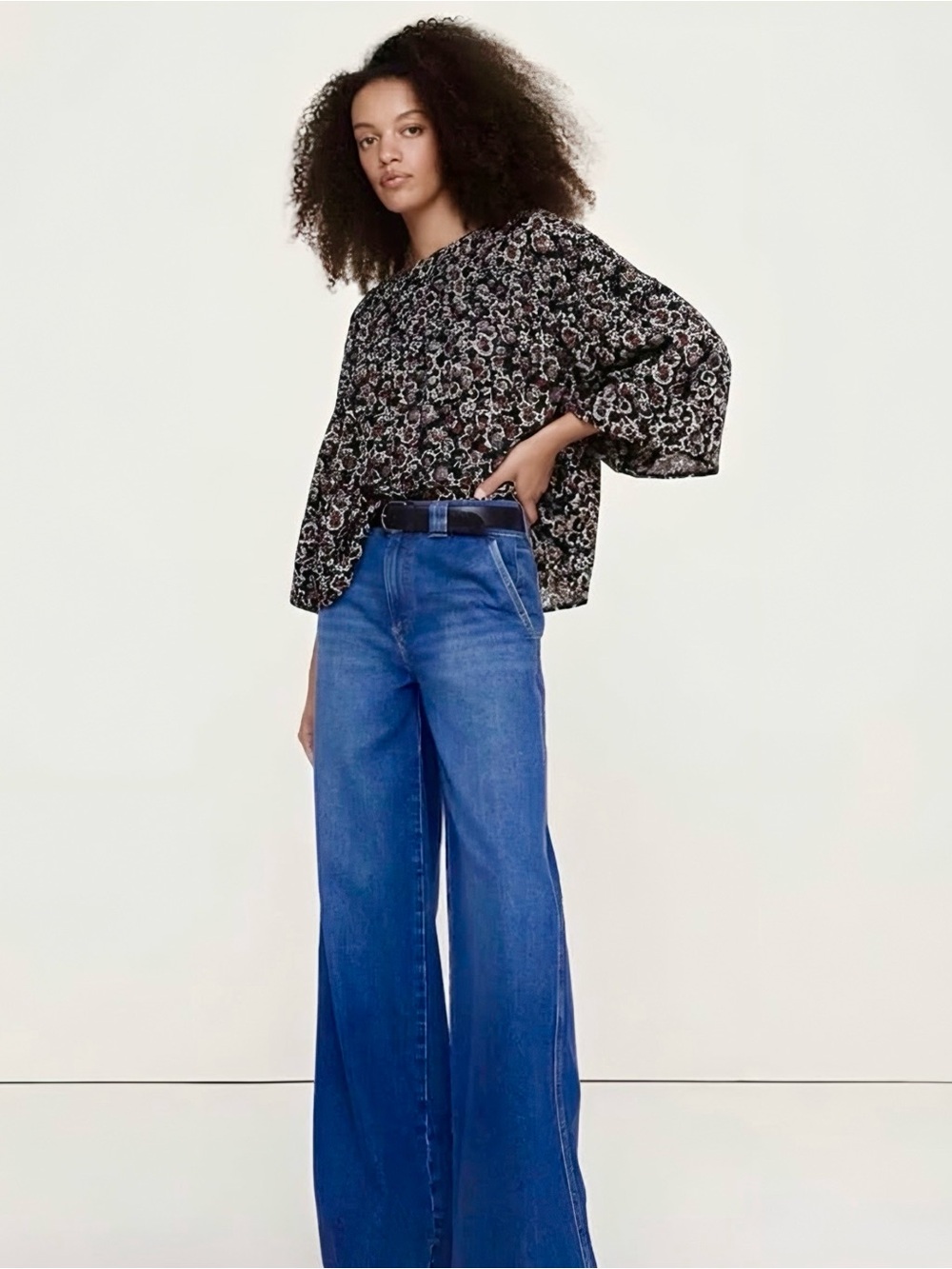 NWOT GAP Floral Romantic Peasant Top